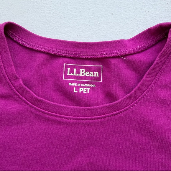 LL Bean 100% Cotton Women’s Long Sleeve Magenta Shirt - Picture 2 of 7